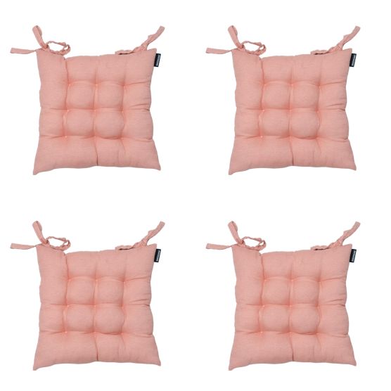 Madison Naples Lachsfarbenes Sitzkissen – 4er-Set