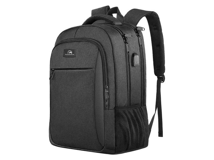 Travelhawk 28 Liter Rucksack mit USB-Anschluss - Black
