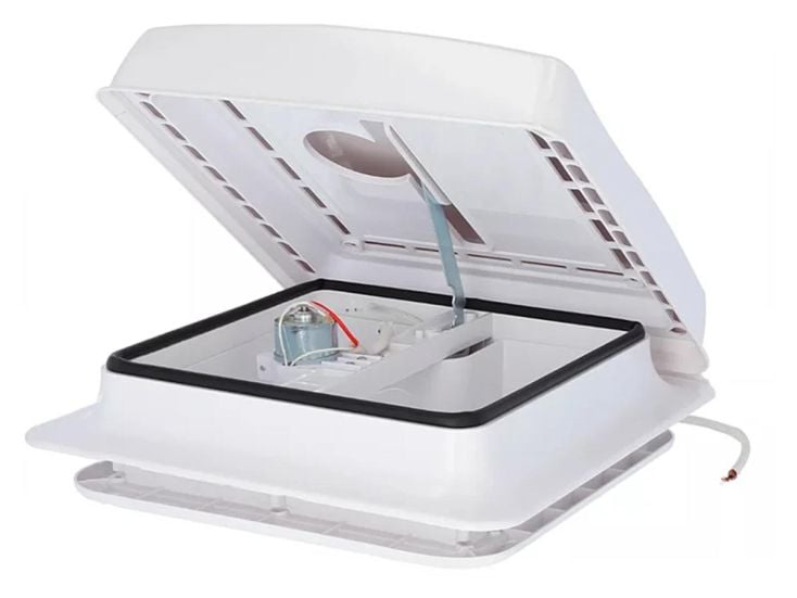 ProPlus 28 x 28 cm Dachhaube mit Lüfter - ohne Dauerlüftung