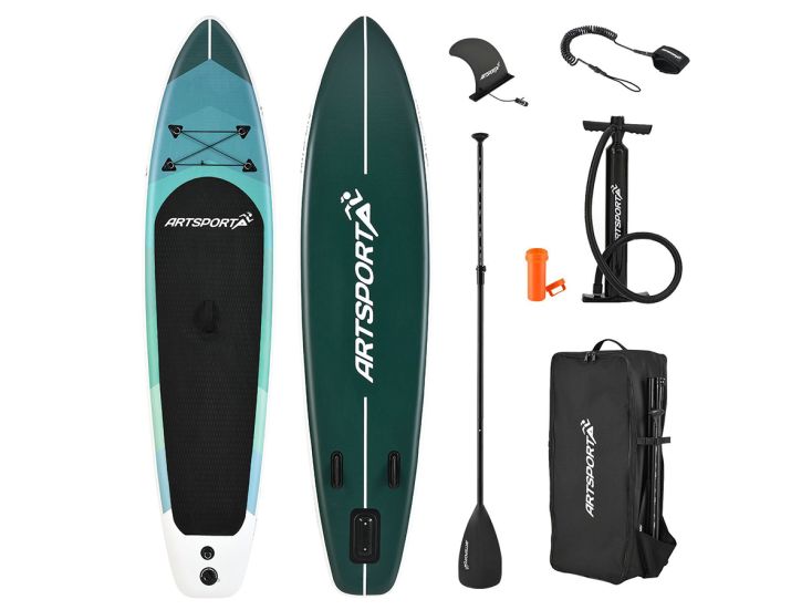 Juskys Blue Wave Aufblasbares SUP Board mit Zubehör