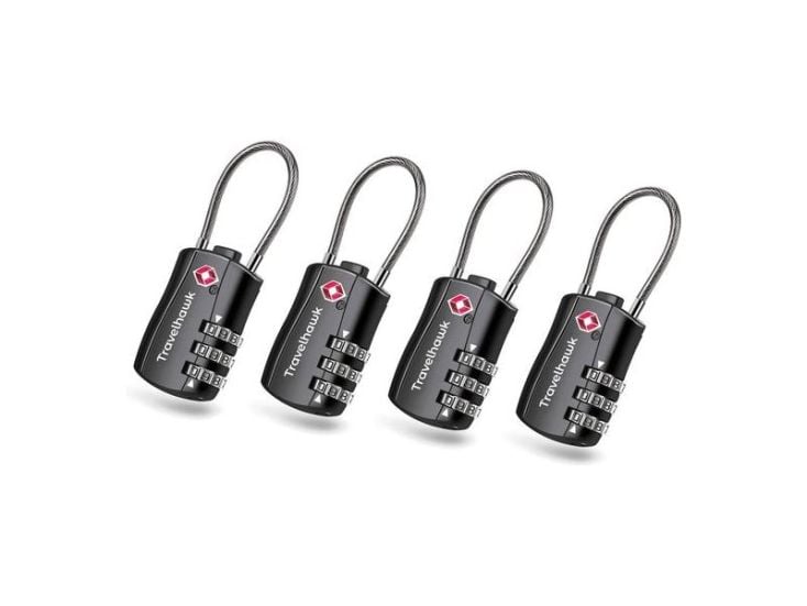 Travelhawk TSA-Kofferschloss - Set von 4