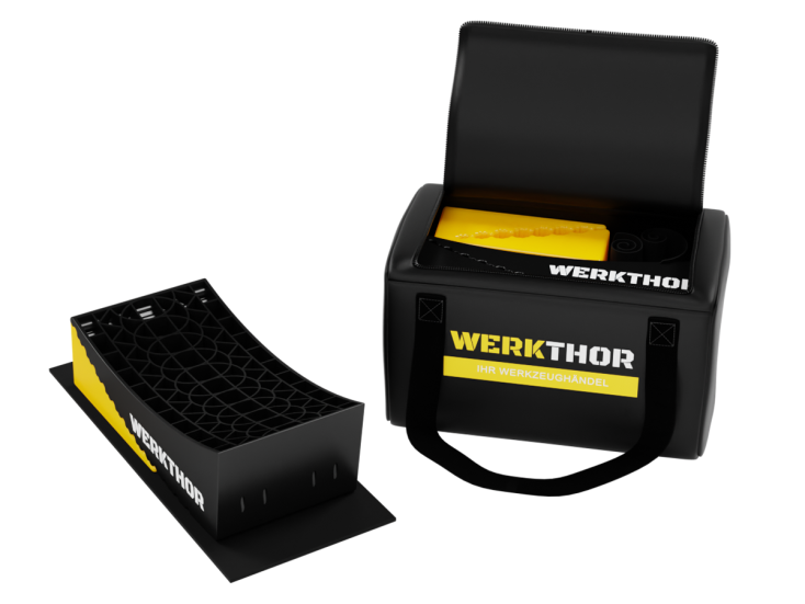 Werkthor stufenlose Auffahrkeile Tasche - Yellow