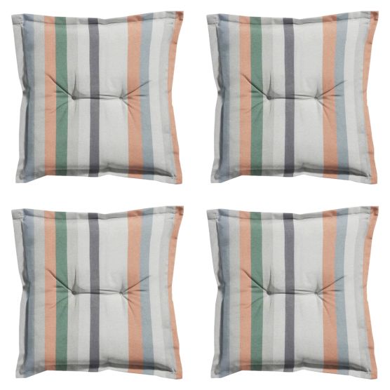 Madison Righe Lachs Sitzkissen - 4er Set