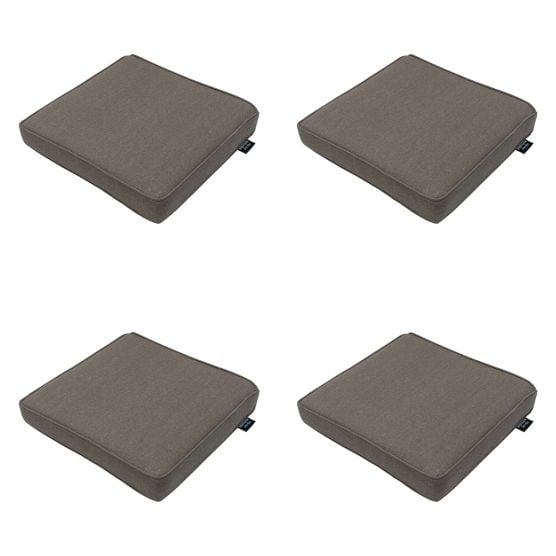 Madison Taupe Canvas Eco+ Sitzkissen - 4er-Set