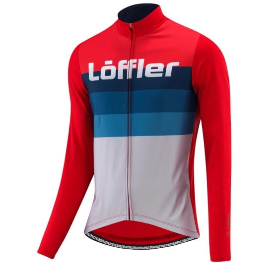 Löffler L/S Messenger Mid Red Herren-Radtrikot