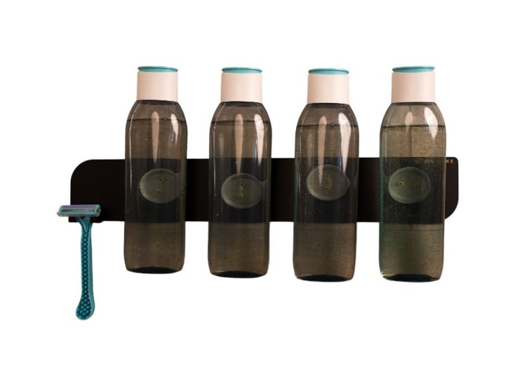 MagSpike Set L mit Halterung Duschablage ohne bohren - Black