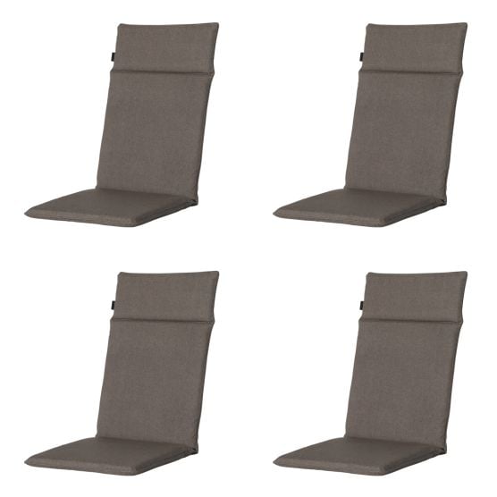 Madison Oxford Taupe Gartenstuhlkissen - 4er-Set