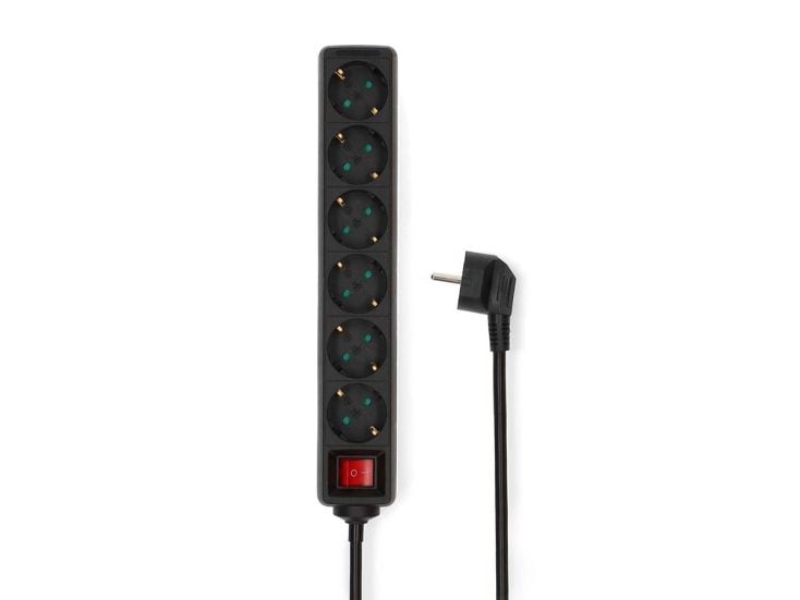 Nedis ESOC630F2BK Steckdosenleiste