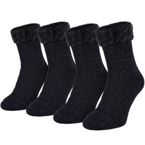 Black Snake Anthracite 2 Paar Herren Thermo Kuschelsocken