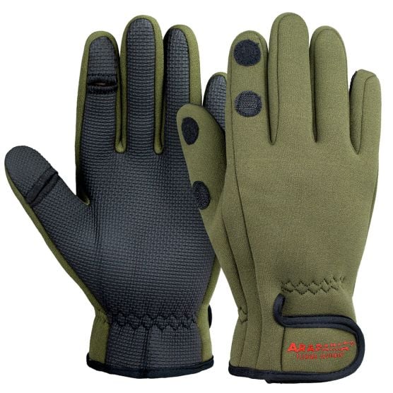Arapaima Fishing Equipment Oliv Neopren Angelhandschuhe