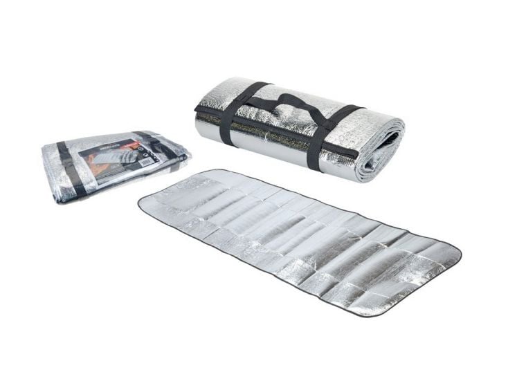 Aluminium-Isoliermatte Schaumstoffmatte Schlafmatte für Camping  Isoliermatte Faltbare Zeltmatte Bodenpolster Thermisch (2mx2m)