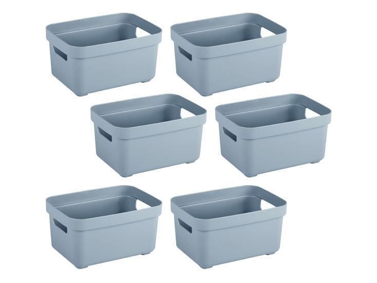 Sunware Sigma Home 2,5 liter Set von 6 Lagerbox - Blue