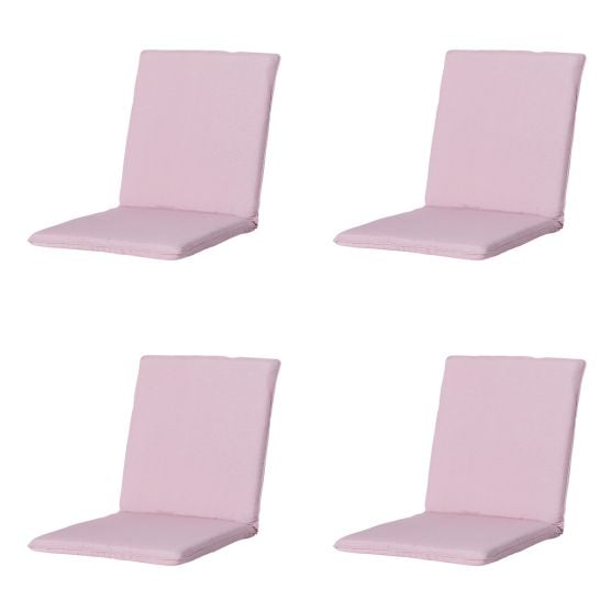 Stapelbare Stuhlkissen Madison Panama in Zartrosa – 4er-Set