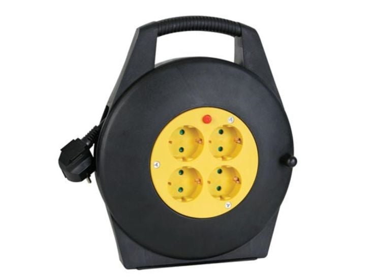 Perel ECR10-G 4-wege Kabeltrommel - 10 Meter