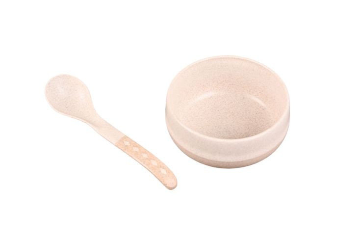 Croppie set von 4 250 ml Suppenschüssel mit Löffel - Naturel