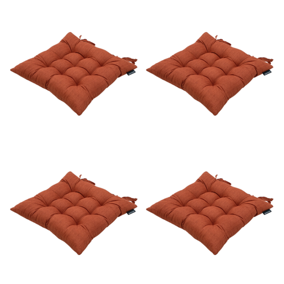 Madison - Sitzkissen Basic terra - Ca. 46x46 cm - 4er-Set