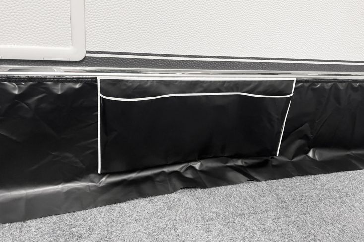 ESVO 7 Meter Windblende mit Klettband und Organizer - Black