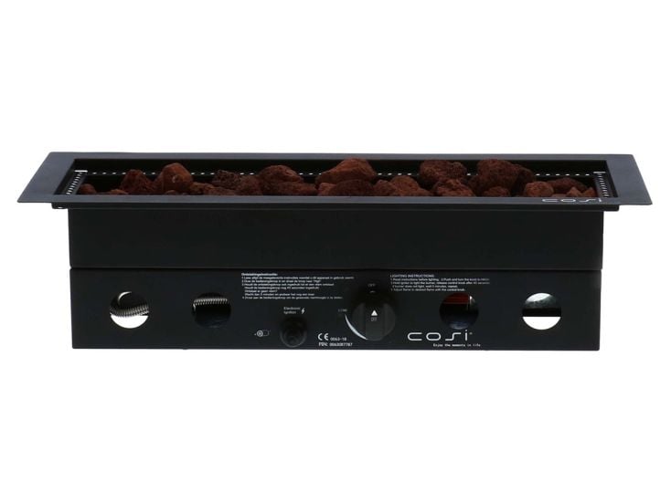 Cosi Fire Cosiburner Straight Black Einbaubrenner