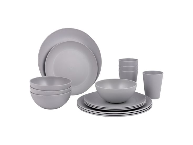 Bo-Camp Renew RPET 16-teiliges Geschirrset - Grey