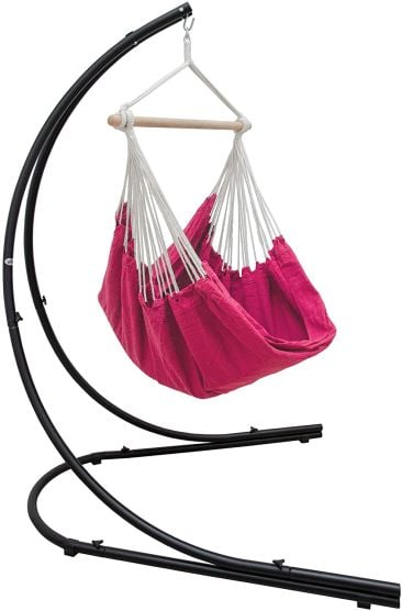 AMANKA XXL Hängesessel mit Gestell - Pink