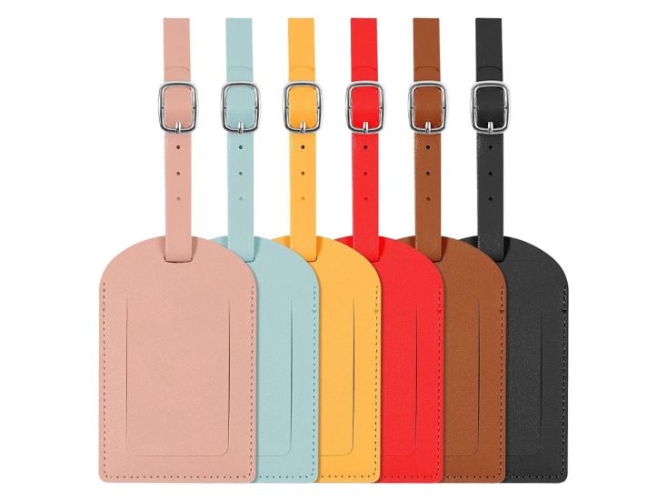 Travelhawk PU Leather Kofferanhänger - Set von 6