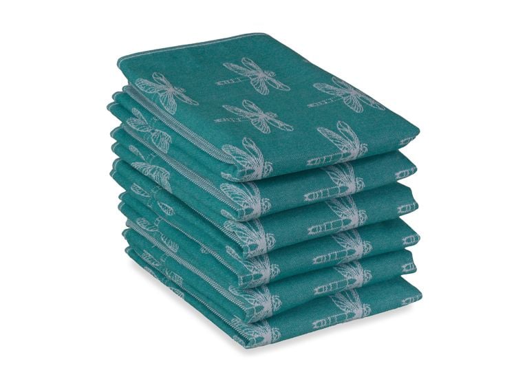 DoubleDry Libel 50 x 70 cm 6er-Set Geschirrtüchern - Teal