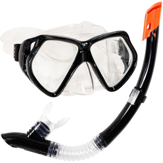 Atlantis Andros Erwachsene Schnorchel-Set - Black