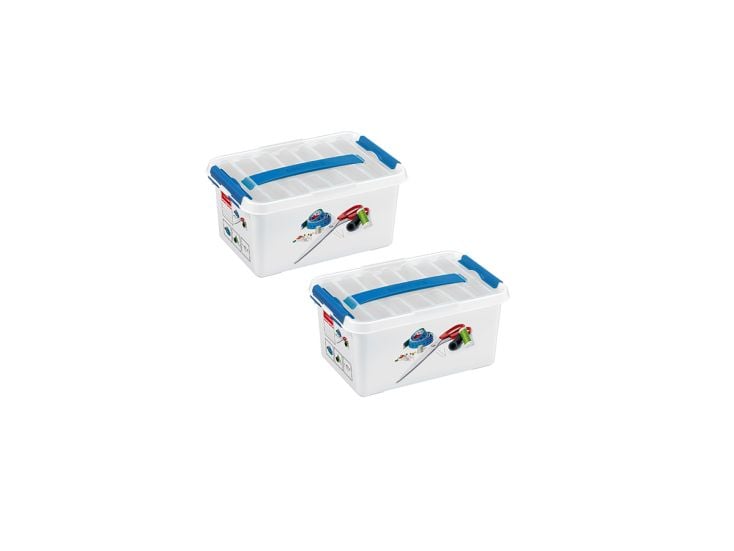 Sunware Q-line 6 Liter Nähkasten mit Einsatz - Set von 2