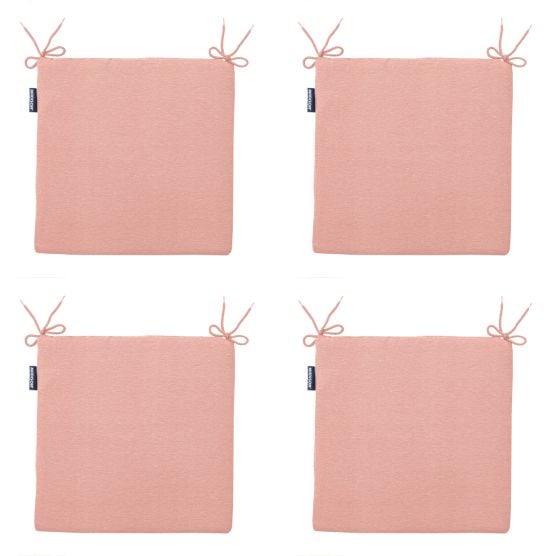Madison Naples Lachsfarbenes Sitzkissen – 4er-Set