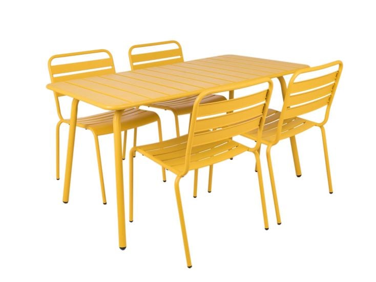 MaximaVida Max 150 cm 5-teiliges Gartenset - yellow