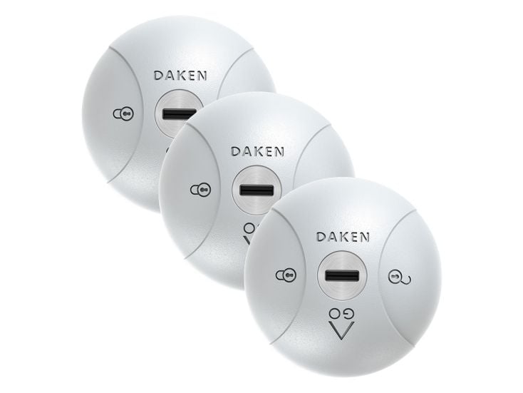 Daken Saturn GO 3-pack gleichschließend Türschlösser - Grey