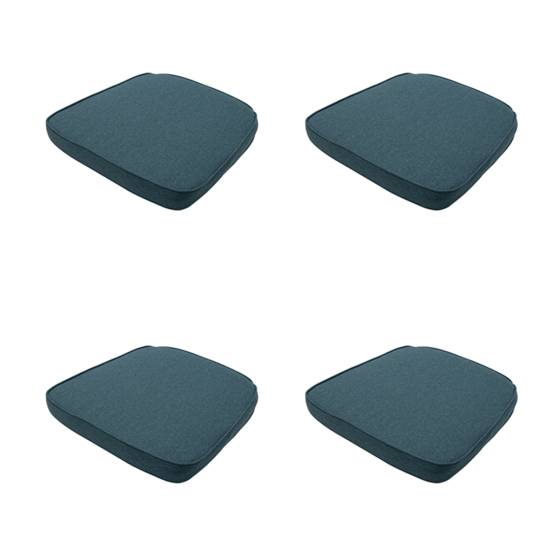 Madison Sea Blue Canvas Eco+ Sitzkissen - 4er-Set