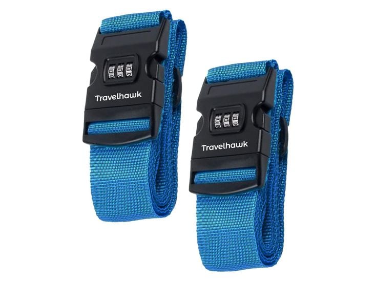 Travelhawk Blue Koffergurt - Set von 2