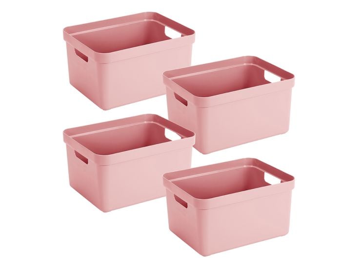Sunware Sigma home 32 Liter Pink Aufbewahrungsbox - 4er-Set