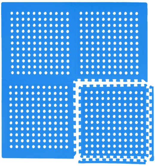 eyepower 12 Stück 62x62cm Blaue Pool Bodenfliesen