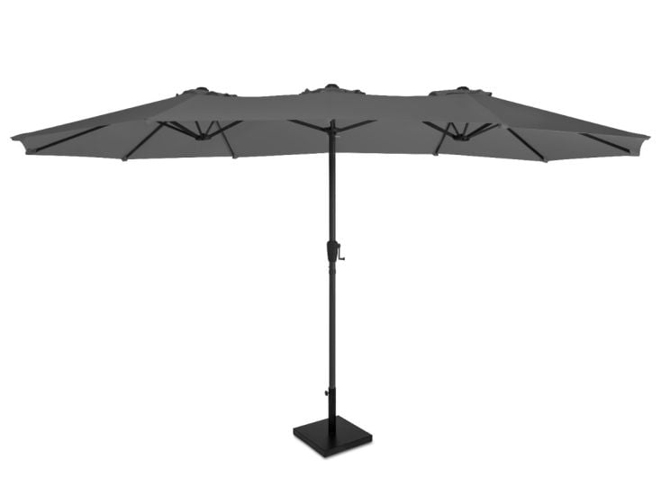 VONROC Iseo 460 x 270 Premium Sonnenschirm mit Fuß - Grey