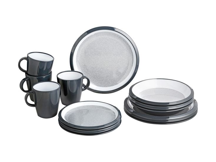 Brunner Lunch Box Granyte 16-teiliges Geschirrset