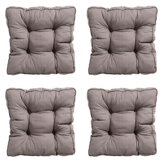 Madison Basic Taupe Sitzkissen - 4er Set