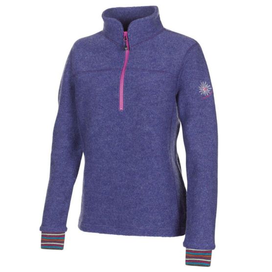 Ivanhoe Wollpullover für Damen Dina Half Zip lila
