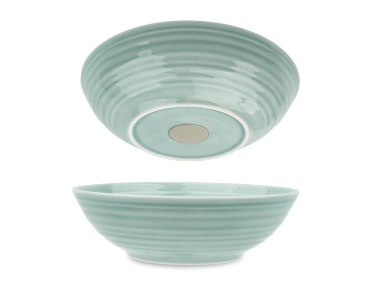 Silwy 20 cm Set von 2 Magnet-Porzellan-Food-Bowls - Cyan