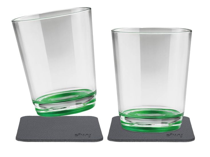Silwy Set von 2 Magnet-Trinkbecher - Green