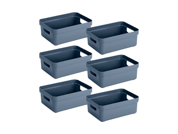Sunware Sigma home 9 Liter Darkblue Aufbewahrungsbox - Set von 6