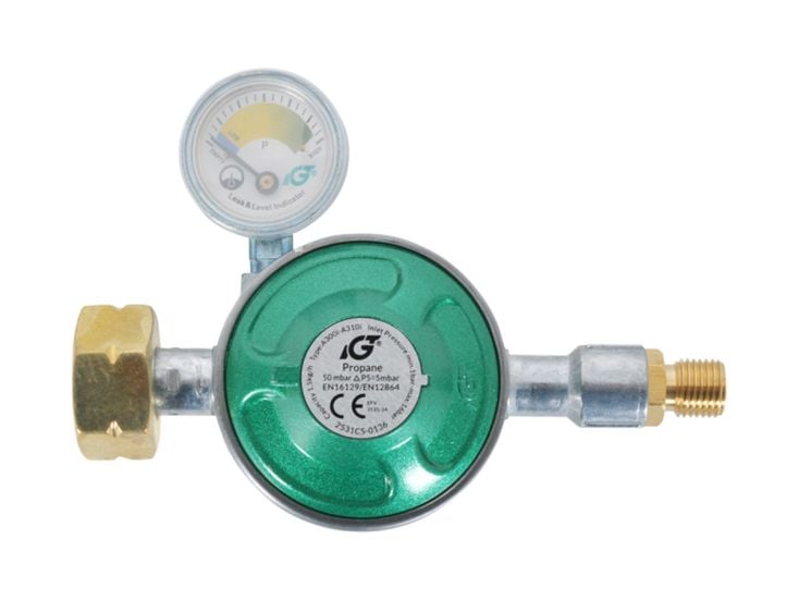 Obelink 50 mbar 1/4 Links Druckregler mit Manometer