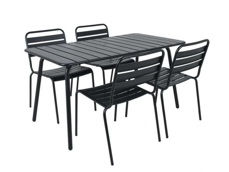 MaximaVida Max 150 cm 5-teiliges Gartenset - black