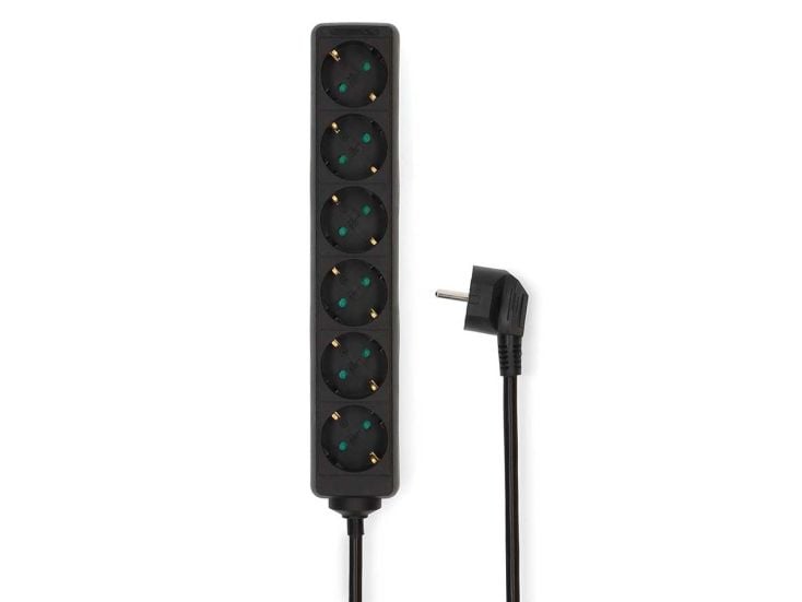 Nedis ESOC615F1BK 6-Fach Steckdosenleiste - 1.5 Meter