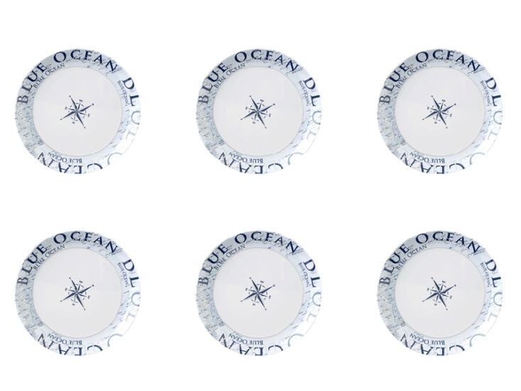 Brunner Blue Ocean Ø 25 cm Teller - 6er-Set