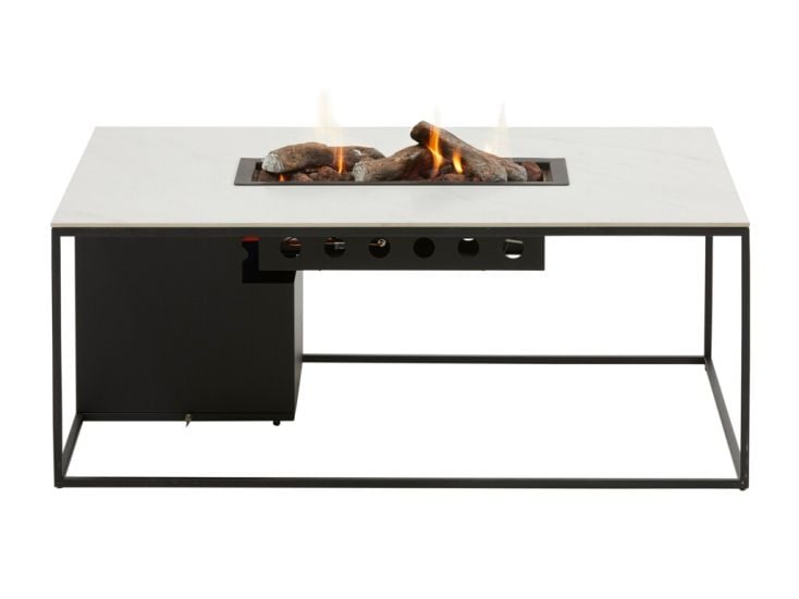 Cosi Fires Cosidesign Line Feuertisch - Black/White marble