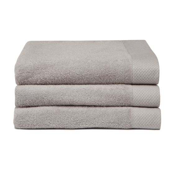 Seahorse Pure 60 x 110 cm 3er-Set Badehandtücher - Light Grey