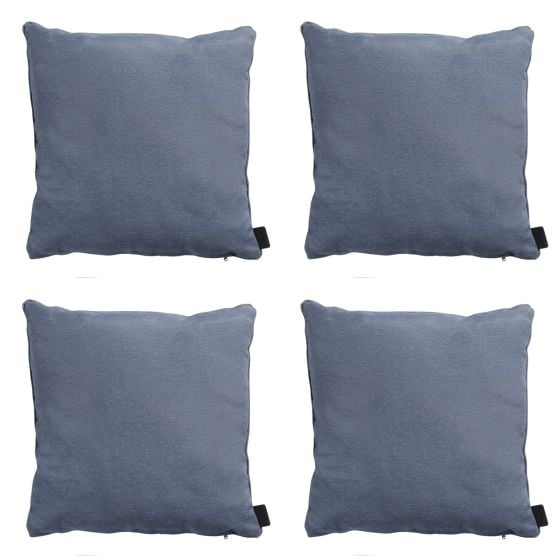 Dekokissen Madison Panama in Saphirblau – 4er-Set