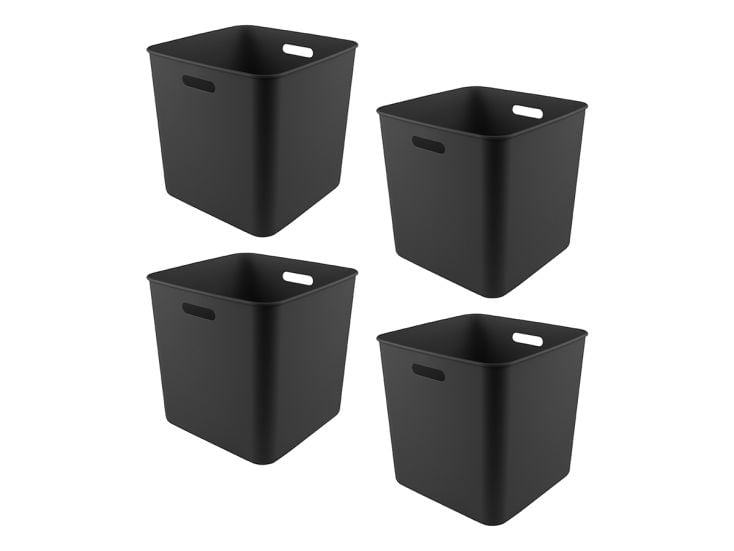 Sunware Sigma home 25 Liter Black cube box - Set von 4